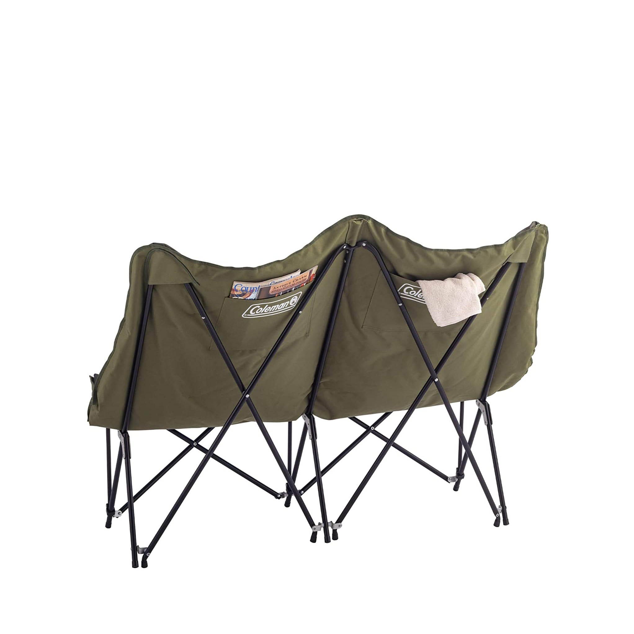 Chaise Double Coleman – Canapé 2 Places, Pliable, Neuve